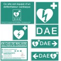 Pack de 5 fiches signalétiques DAE (une de chaque modèle)