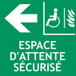 Panneau Espace d'attente Sécurisé à GAUCHE