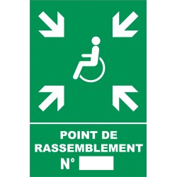 Panneau "Point de rassemblement PMR"