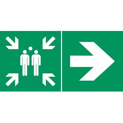 Panneau Point de Rassemblement à Droite