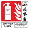 Panneaux Extincteur Classe ABC 100x100