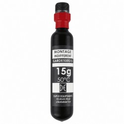 Cartouche CO² 15 g 50°C – tête filetée 15x125 – Conforme NF