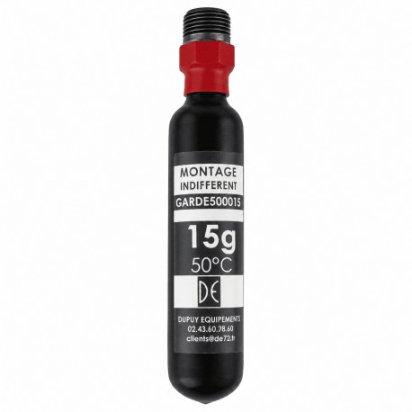 Cartouche CO² 15 g 50°C – tête filetée 15x125 – Conforme NF