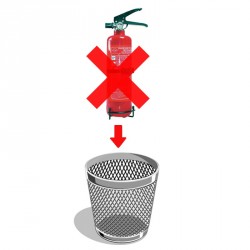 Destruction extincteurs  1 kg poudre 