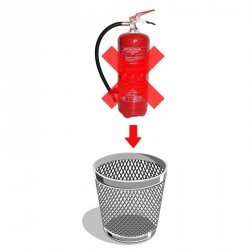 Destruction extincteurs  6 kg poudre ou eau 