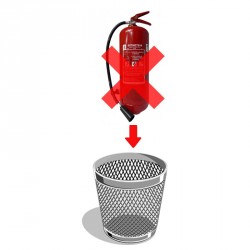 Destruction extincteurs  9 kg poudre ou eau 