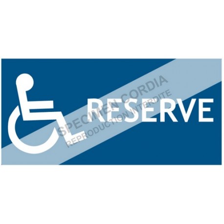 Picto réservé handicapé PVC 2mm